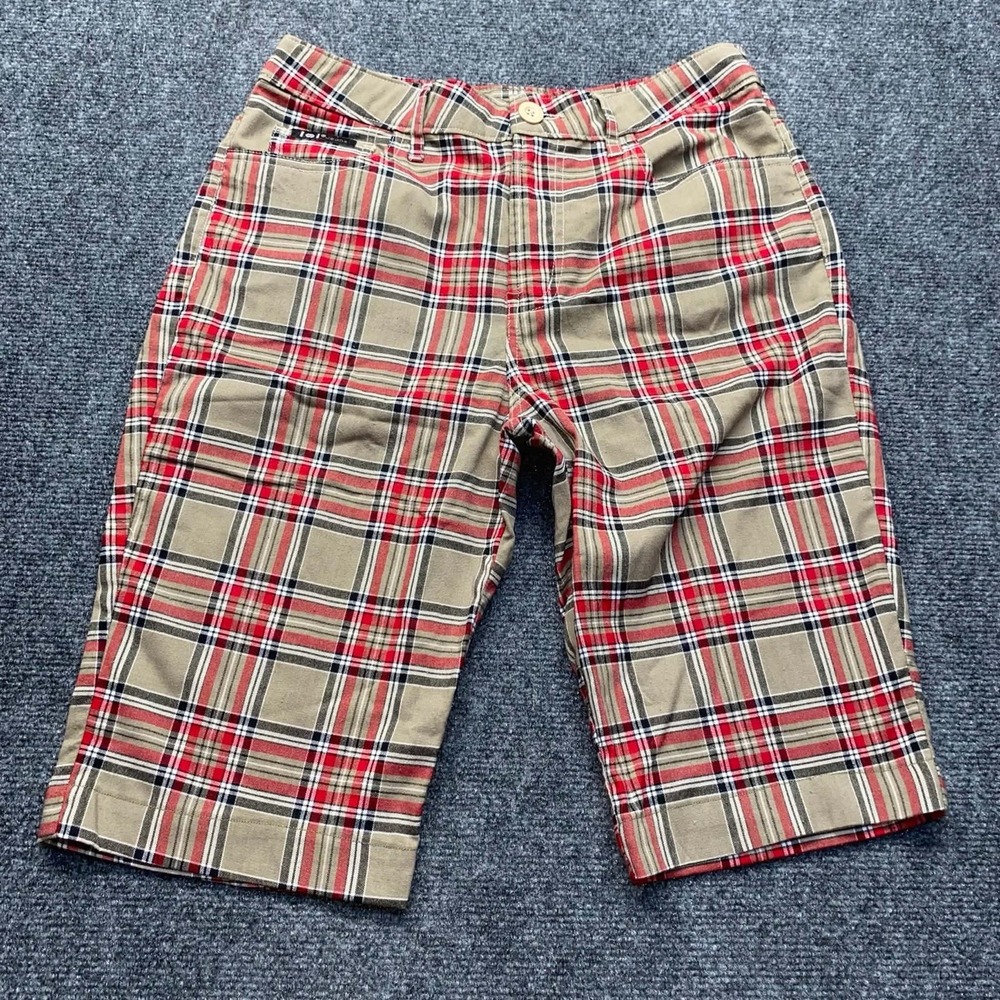 Vintage y2k Lei Shorts Red Plaid  Bermuda Shorts Size 13 Jorts